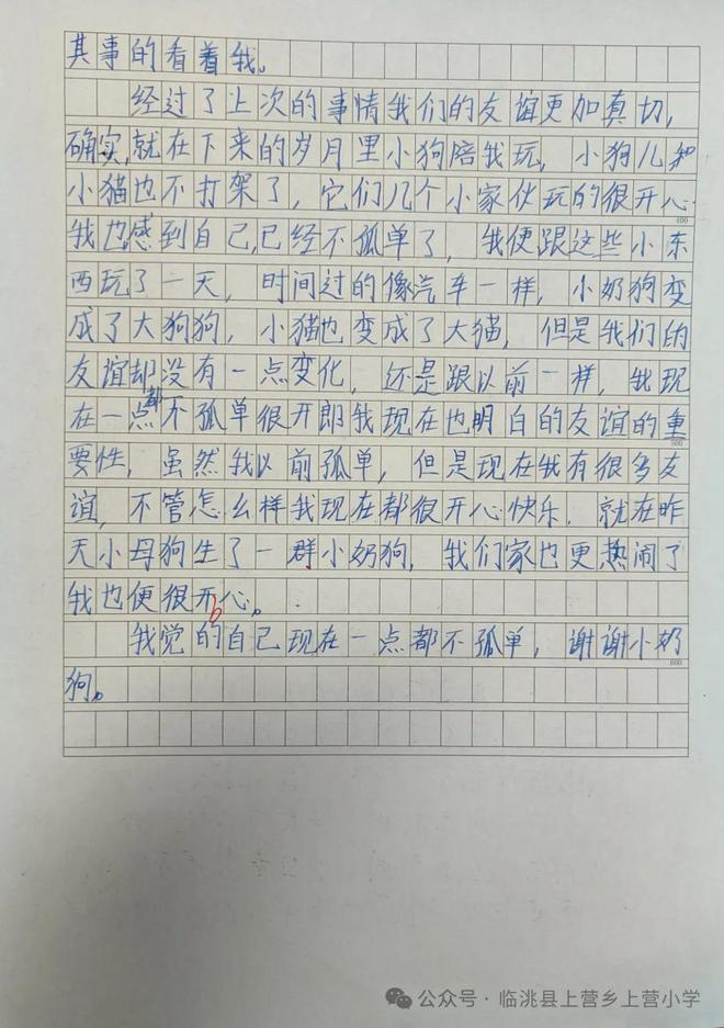 小	学三年级作文乐天派